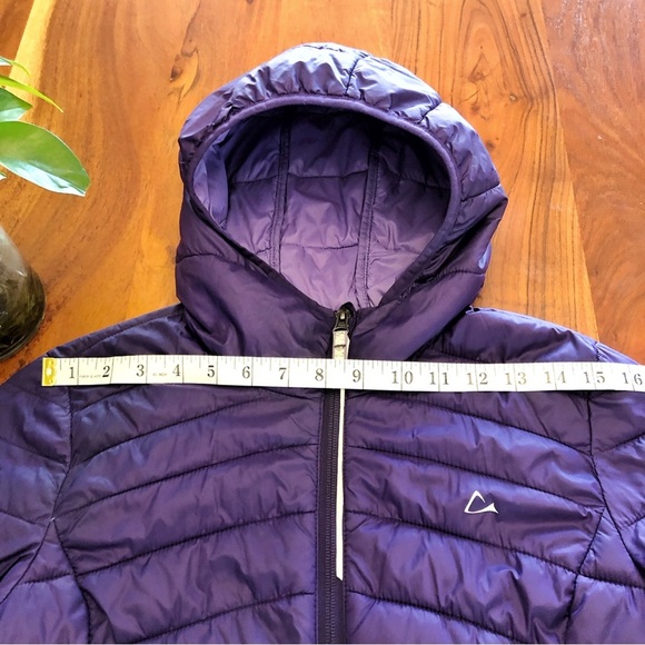 PARADOX Lightweight Packable Winter Purple Short Puffer Hooded Down Jacket Coat. - Picture 10 of 16